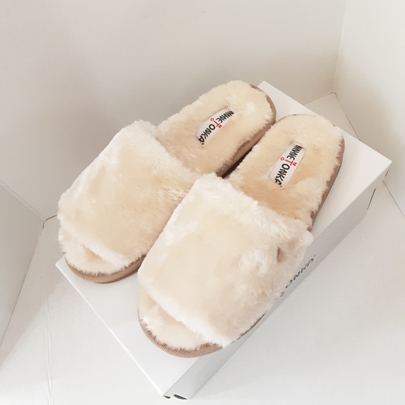 Minnetonka Women's Faux Fur Lolo Slide Slipper SIZE 9 NWB - Picture 3 of 7